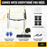 PodiuMax Volleyball Practice Net, 11x8FT Volleyball Training Equipment Easily Adjustable Height, Training Net for Serving Setting Spiking, Volley Ball Net for Backyard Indoor Outdoor