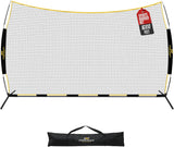 PodiuMax 16x10FT Barricade Backstop Net, All Ball Sports Barrier With Heavy-duty Steel Frame,Protective Net for Baseball, Lacrosse, Soccer, Basketball&More, Soccer Lacrosse Net for Backyard Park Field