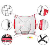 7' x 7' Baseball Net with 3 Weighted Balls & Strike Zone