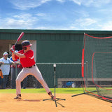 7' x 7' Baseball Net with Travel Tee, 3 Weighted Balls & Strike Zone - McHom