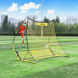PodiuMax Portable Soccer Trainer, 2 in 1 Soccer Rebounder Net, 6ft x 4.7ft